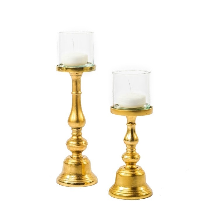 Wholesale Wedding Party Home Decoration Transparent Glass Candlestick Stand Clear Votive Candle Tea Light Holder With Base