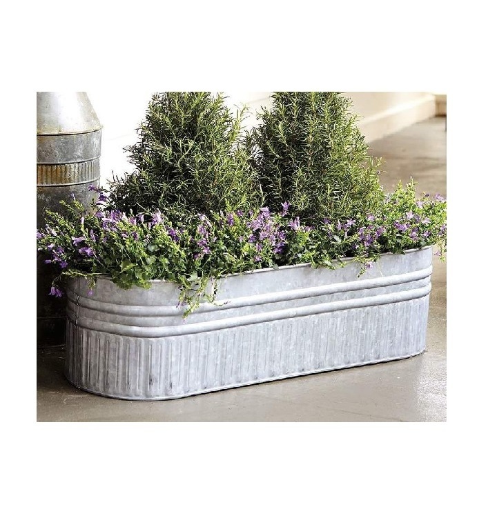 Huge Iron Bucket Premium quality galvanized planters for home and garden decor iron planters for hotel and garden decor