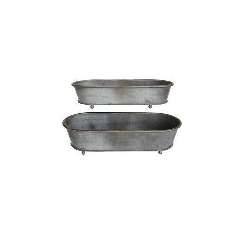 Huge Iron Bucket Premium quality galvanized planters for home and garden decor iron planters for hotel and garden decor