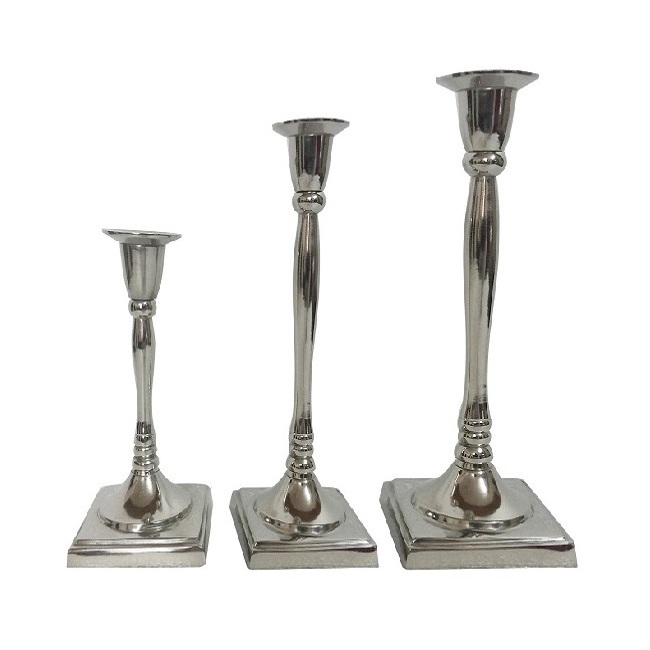 Candle Holder Table Nordic Modern Stick Wedding Decorative Candlesticks Stand Metal Aluminum Casted Candle Stand