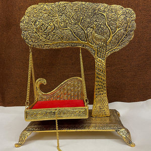 Best quality Handmade Gold Plated Tree Jhoola Indian Swing 14 Inch For Decoration And Gifting