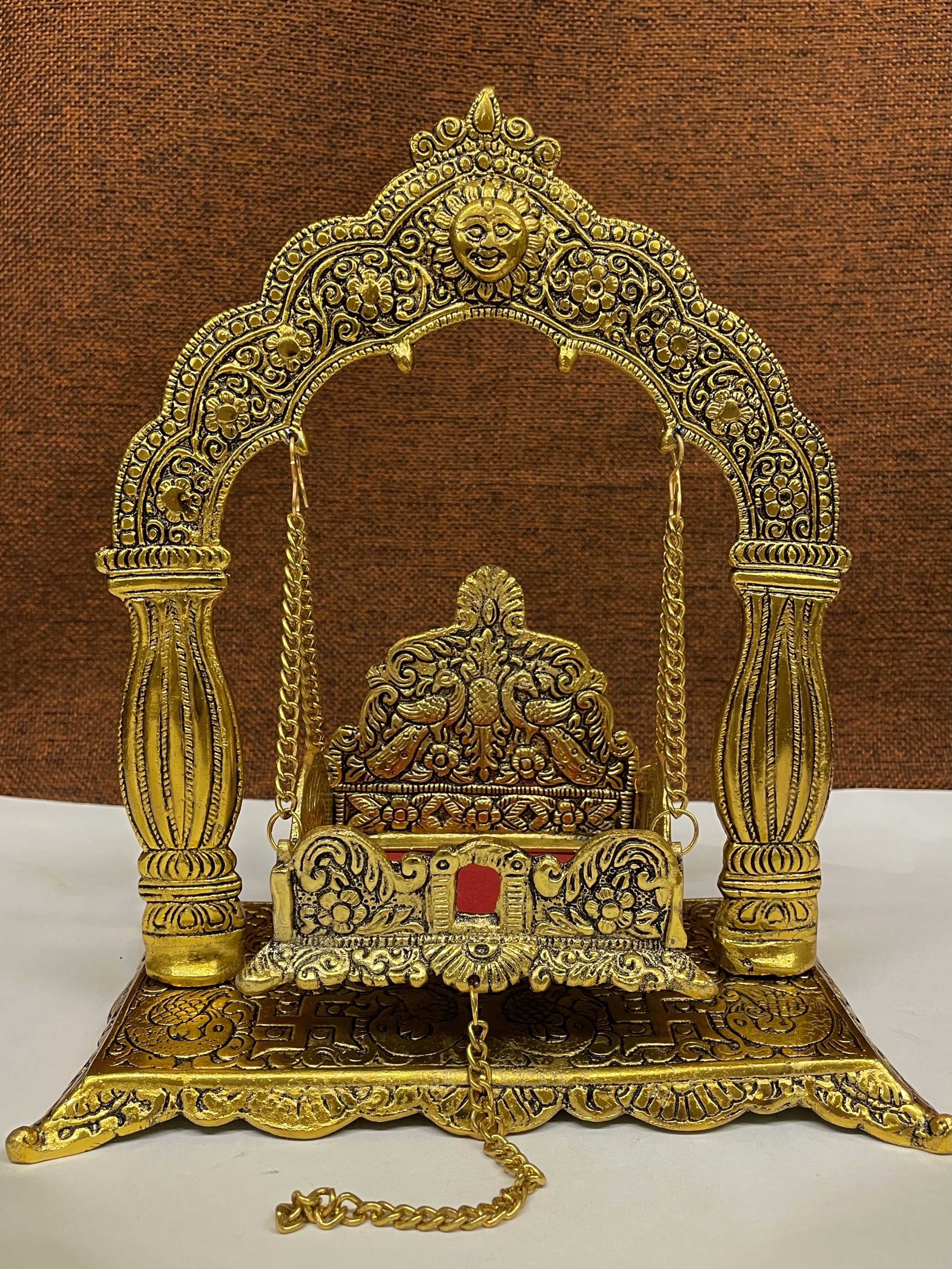 Krishna Bal Gopal Jhula for laddu Gopal Metal Swing for Hindu God Lord Krishna for Janmashtami Palna for Home Temple mandir