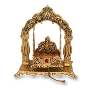 Krishna Bal Gopal Jhula for laddu Gopal Metal Swing for Hindu God Lord Krishna for Janmashtami Palna for Home Temple mandir