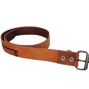 Buy New Design Hidden Money Pocket Travel Brown Leather Belts Plain Design Customization Manufacturer Leather Best Belt For Mens