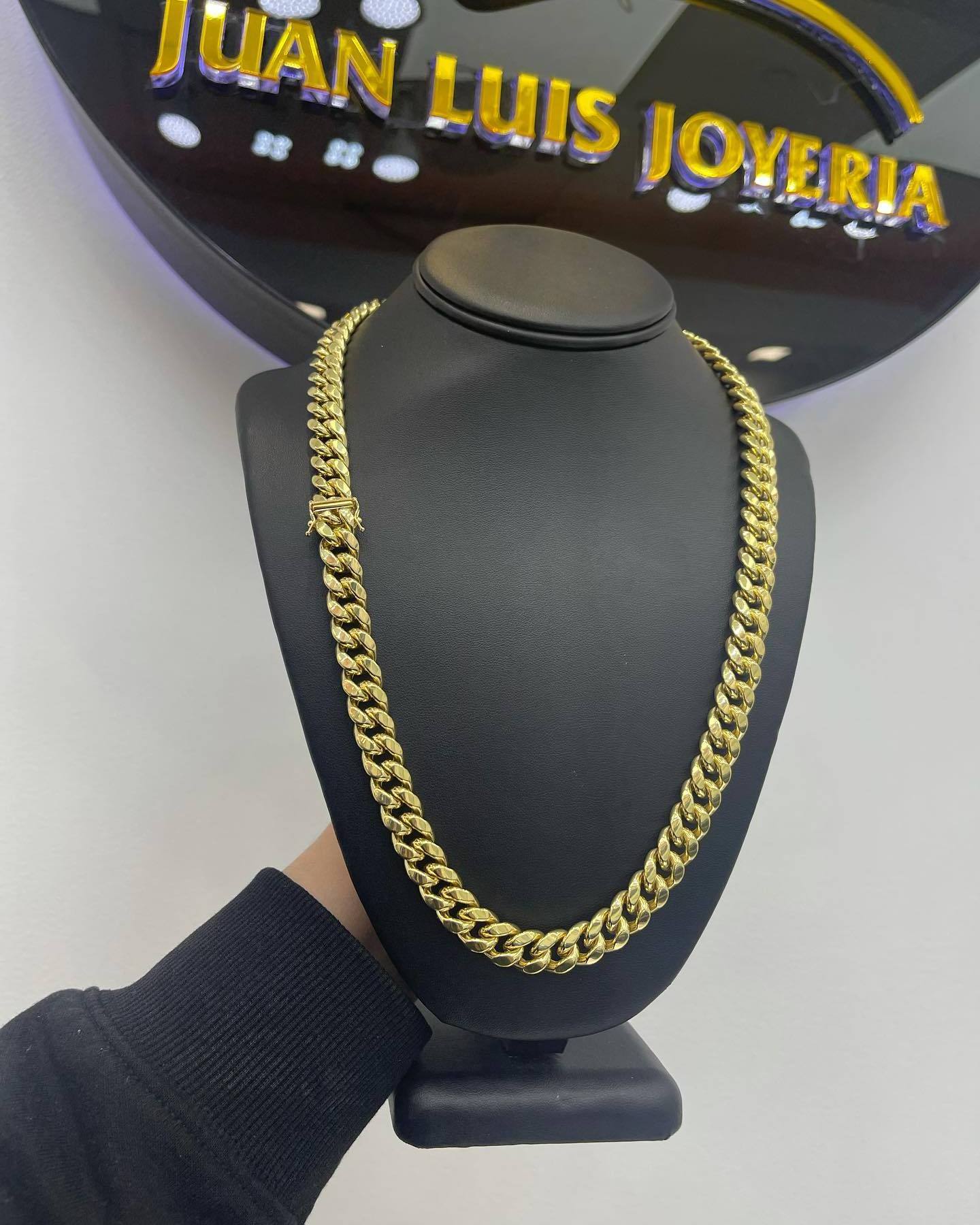 Cheap Price Real Diamond chains 10K Rose Gold DEF-VS Round Cut Diamond Iced Out Miami Cubin Link chain necklace