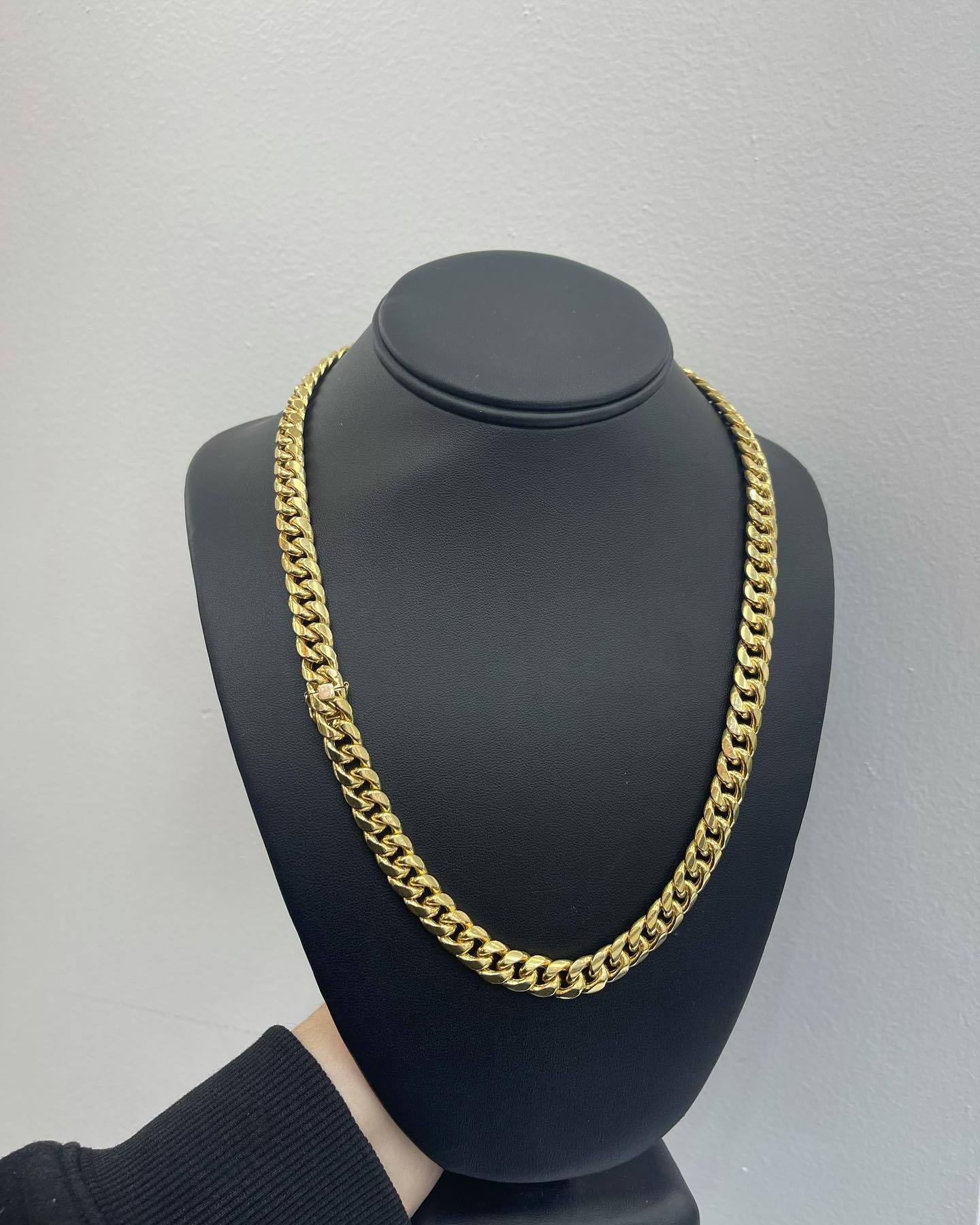 Cheap Price Real Diamond chains 10K Rose Gold DEF-VS Round Cut Diamond Iced Out Miami Cubin Link chain necklace