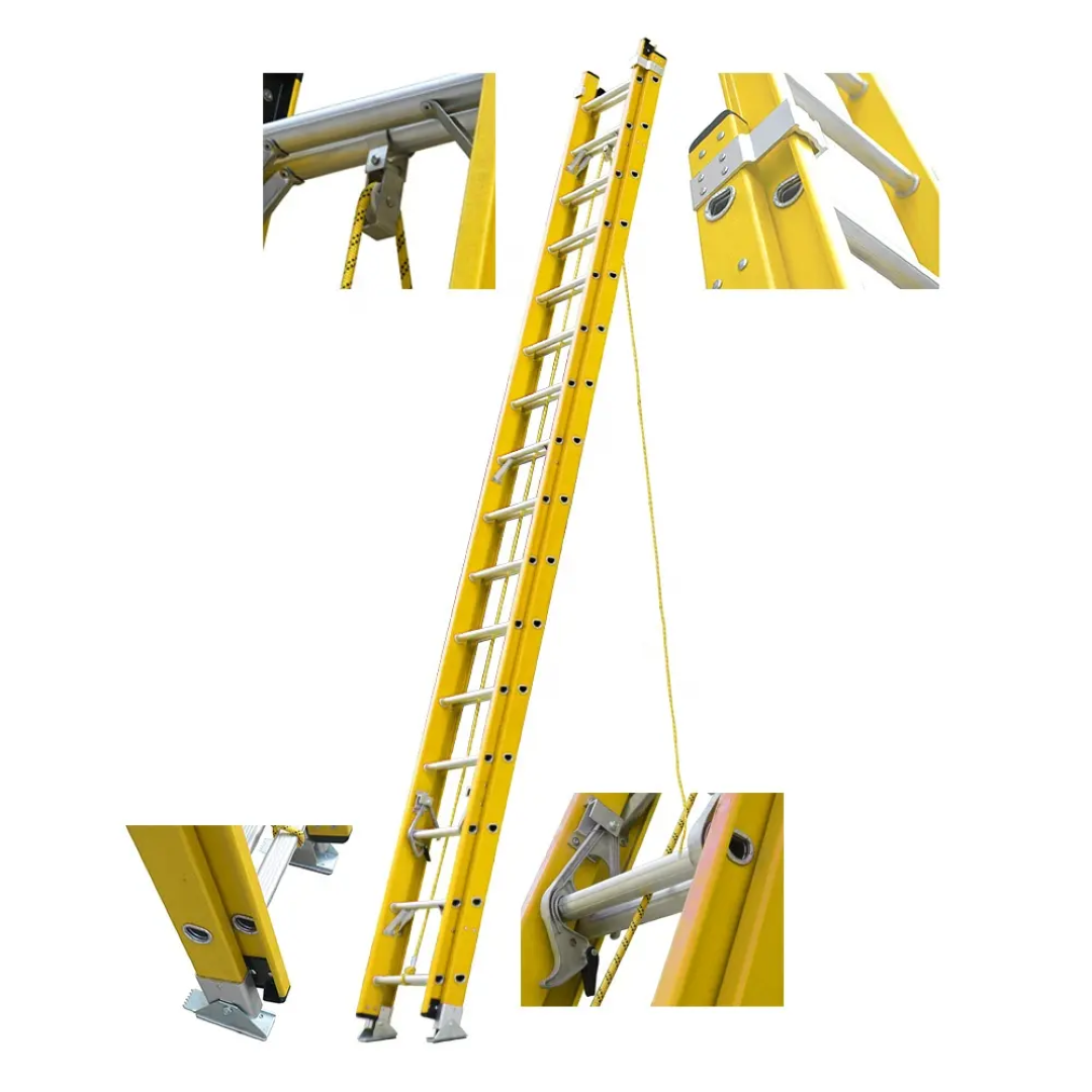 Best Offers Fiberglass FRP Insulation Extension Ladder Heavy Duty with Top Grade Fiberglass Made Insulation Extension Ladder