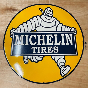 Custom Size Vintage Style TIRES Advertising Custom Metal Enamel Porcelain Signs BY S A EXPORTS In Wholesale Price