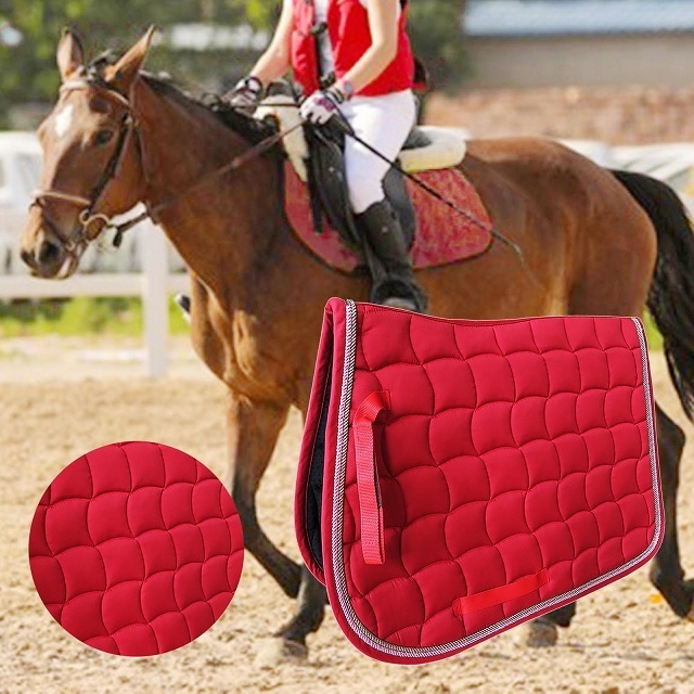 Custom Made horse Riding  Smart  Products Full Size Saddle Pad Horse Dressage Saddle Pad  set Equestrian