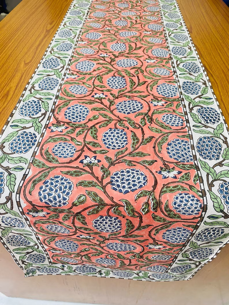 table runner Luxury Custom 100% organic Cotton Printed Made Custom tapestry dining room New beautiful design