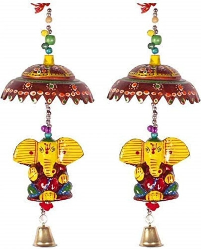 Indian Traditional Wall Hanging For Home Decoration Designer Ganesh And Elephant Door Hanger Event Mehndi Decor And Wedding