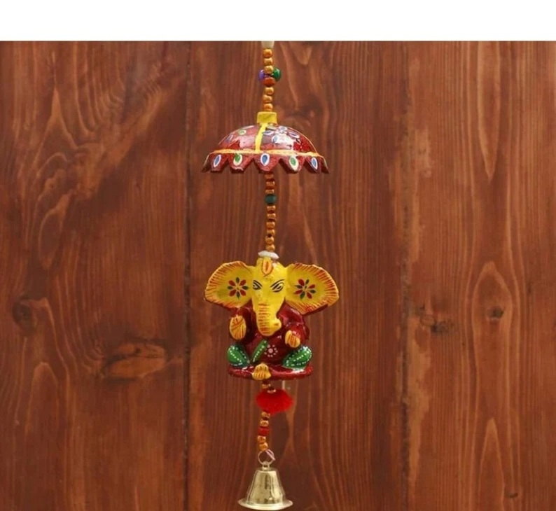 Indian Traditional Wall Hanging For Home Decoration Designer Ganesh And Elephant Door Hanger Event Mehndi Decor And Wedding