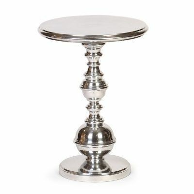 Luxury Modern Dining Table Round Shape For News Paper Magazines Files & Documents Side Table Silver Plated High Quality Cafe Use