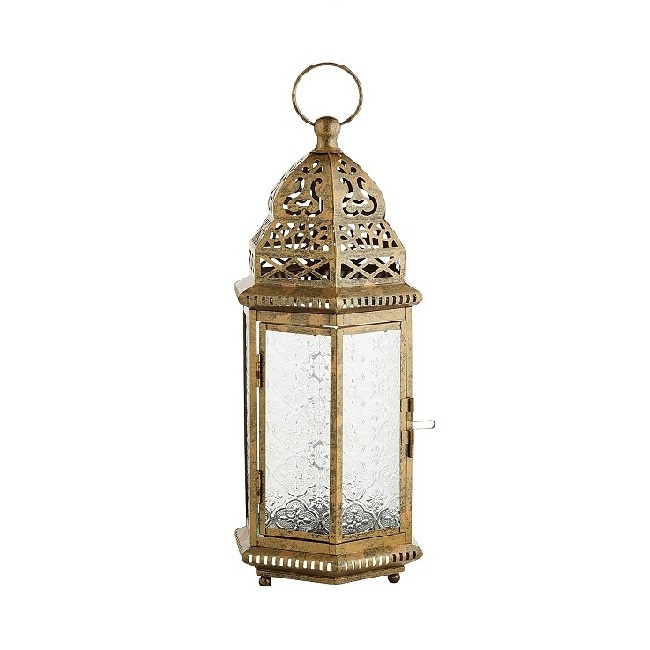 Fancy Design Moroccan Wholesale Decorative Designer Handmade Circular Metal Lantern Handmade Gold Coated For Bedroom Hallway