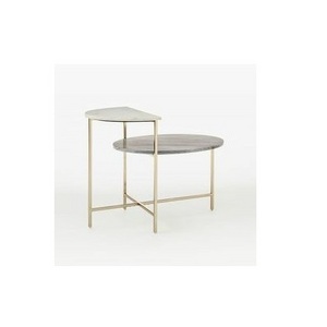 Top Dining Table Hospitality Furniture For Sale Modern Shiny Gold Plated Legs Round Shape With Marble Top Handcrafted Show Piece