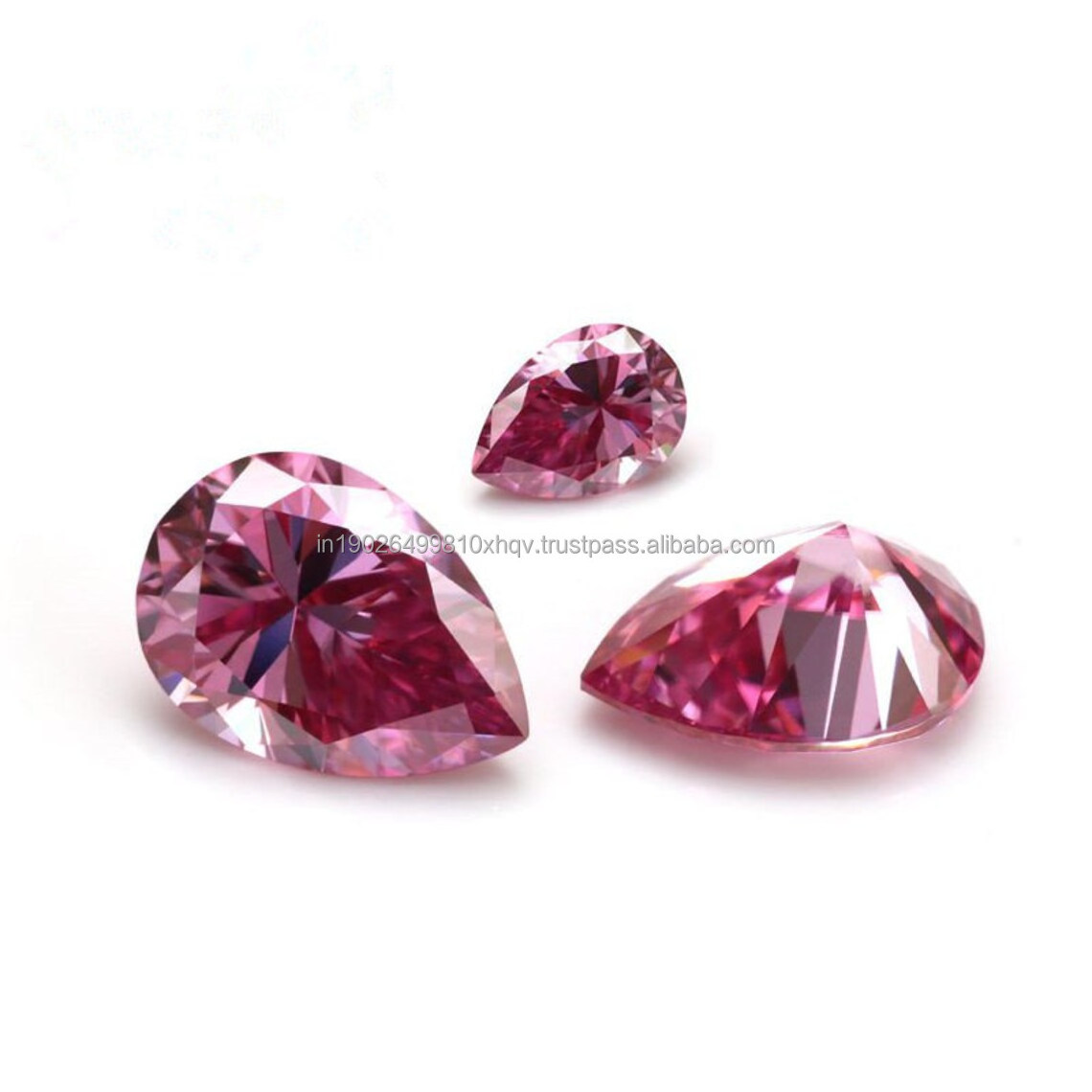 Pink Pear Shape Loose Moissanite VVS Clarity GRA Certified  Pear Pink Moissanite Fancy Moissanite For Jewelry