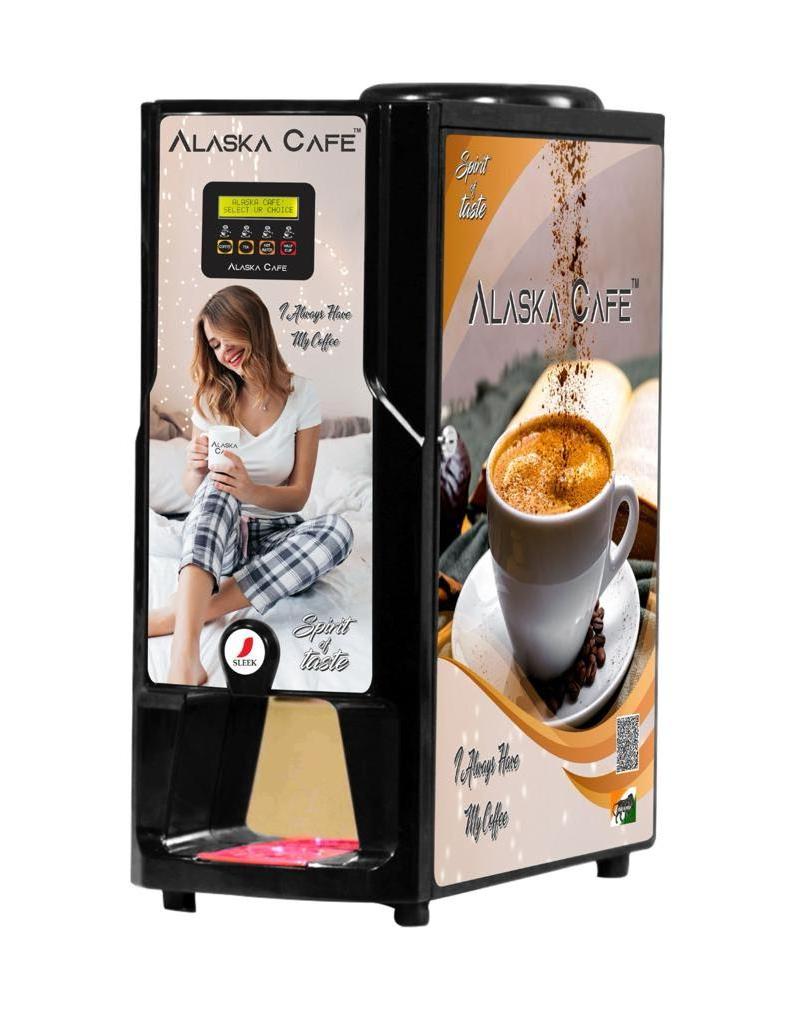 Top Selling Alaska Cafe 2 Lane Coffee Vending Machine with sleek and stylish design from Indian Manufacturer