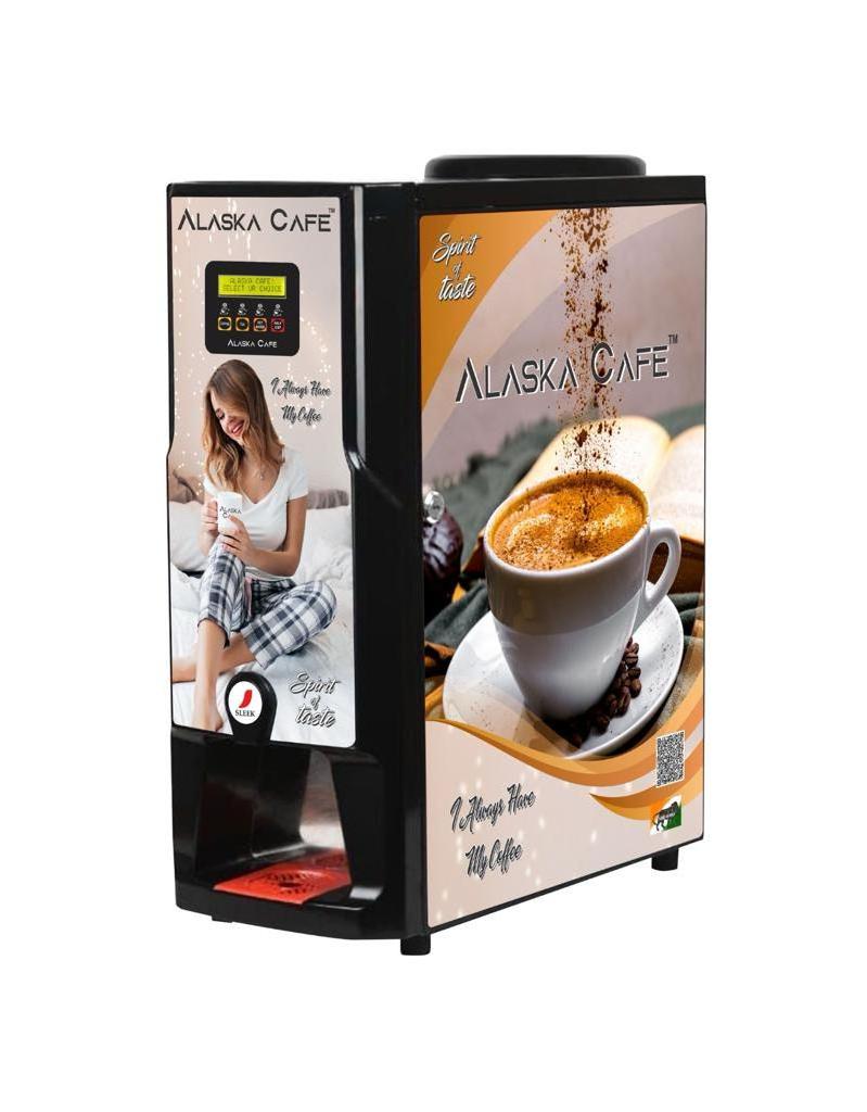 Top Selling Alaska Cafe 2 Lane Coffee Vending Machine with sleek and stylish design from Indian Manufacturer