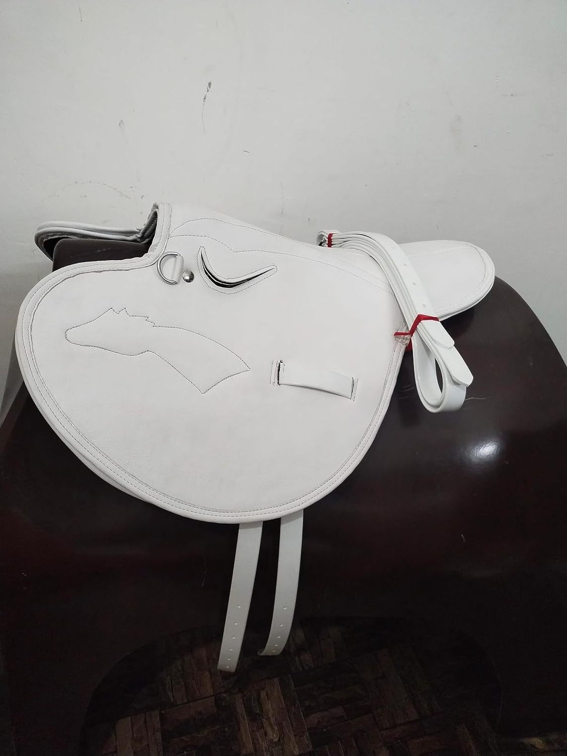 White Synthetic Exercise Race Horse Saddles with Stirrup  Exercise Race Horse Saddles English horse racing products from India