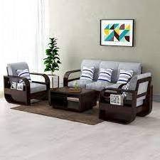 British design three seat sofa glass coffee table hand carved furniture whole living room set supply from India