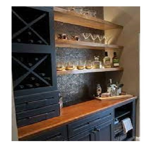 Aperol Spritz Hydraulic Bar Cabinet Solid wood corner living room bar wine rack cabinet with movable castors