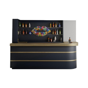 Popular design rectangle shape marble top commercial home bar counters design small bar counter