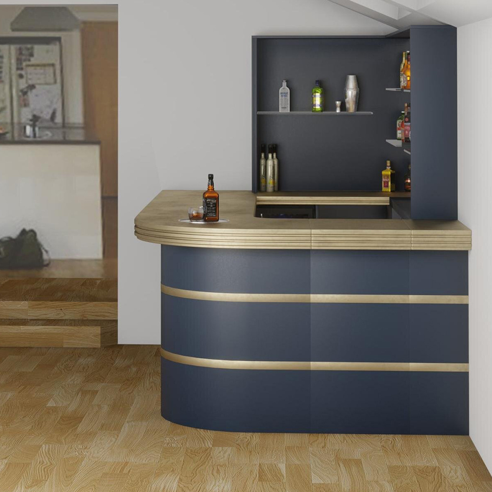 Popular design rectangle shape marble top commercial home bar counters design small bar counter