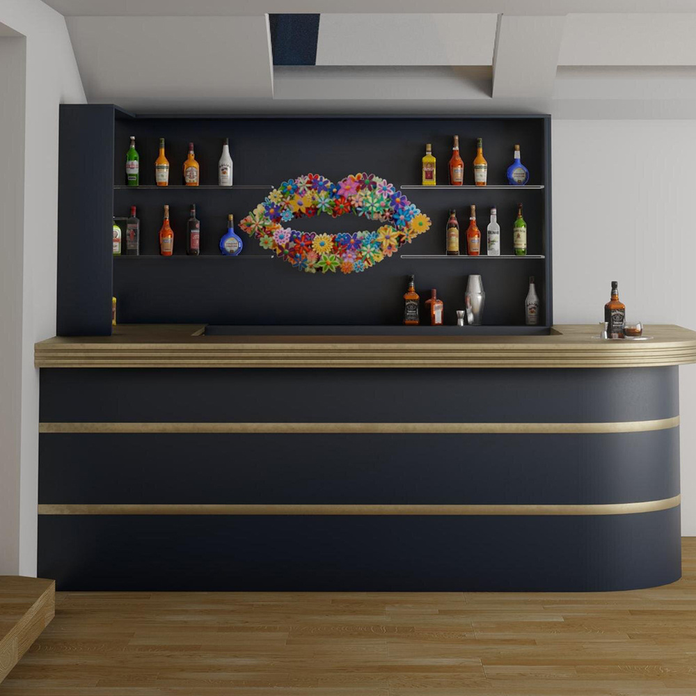 Popular design rectangle shape marble top commercial home bar counters design small bar counter