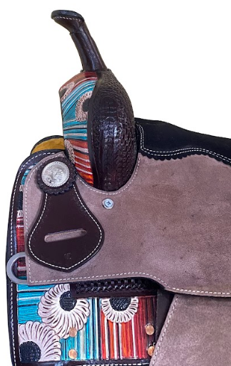 Raw Hide Covered Smartly Design Western Style Horse Riding Saddle Western Dressage Racing Riding Horse Saddle