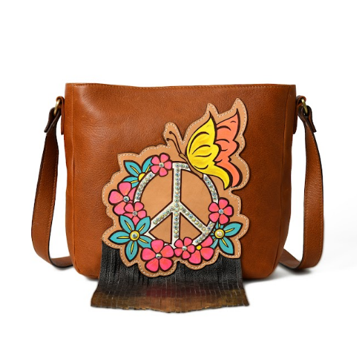 Leather and Hand Painted Decorated with AB Rinse Stones Square Woman Bag Crossbody Camera Bag Lady Bag