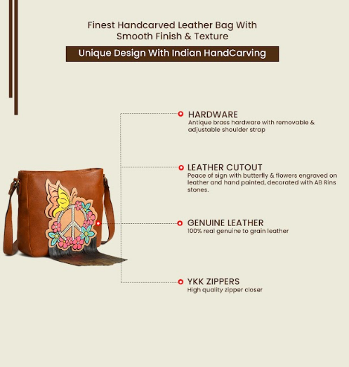 Leather and Hand Painted Decorated with AB Rinse Stones Square Woman Bag Crossbody Camera Bag Lady Bag