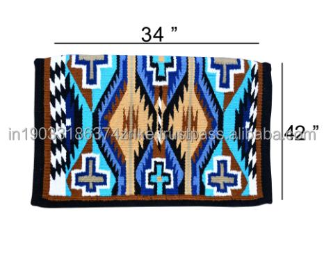 INDIAN SUPPLIER WESTERN RANCH PAD SADDLE BLANKET SADDLE BLANKET TIGHT WEAVING SADDLE BLANKET