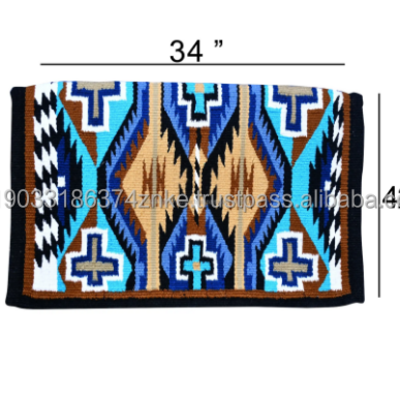 INDIAN SUPPLIER WESTERN RANCH PAD SADDLE BLANKET SADDLE BLANKET TIGHT WEAVING SADDLE BLANKET