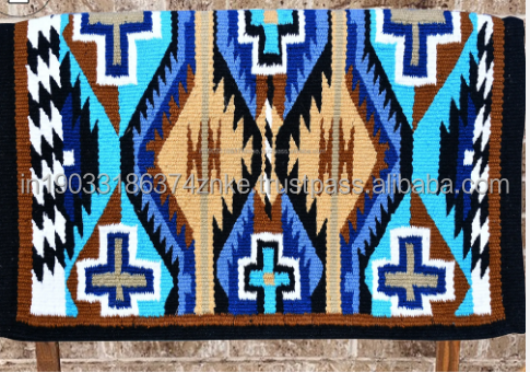 INDIAN SUPPLIER WESTERN RANCH PAD SADDLE BLANKET SADDLE BLANKET TIGHT WEAVING SADDLE BLANKET