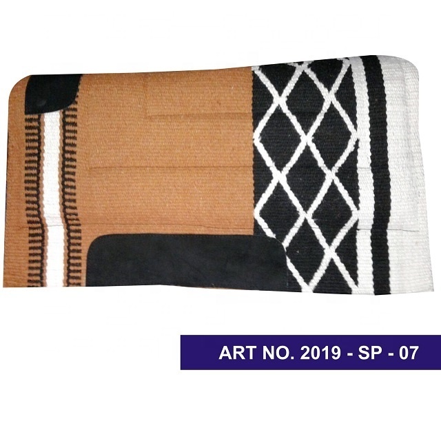 Wholesale Contoured Western Felt Woolen Saddle Pad Manufactured by Indian Exporter and Manufacturer With High Quality Material