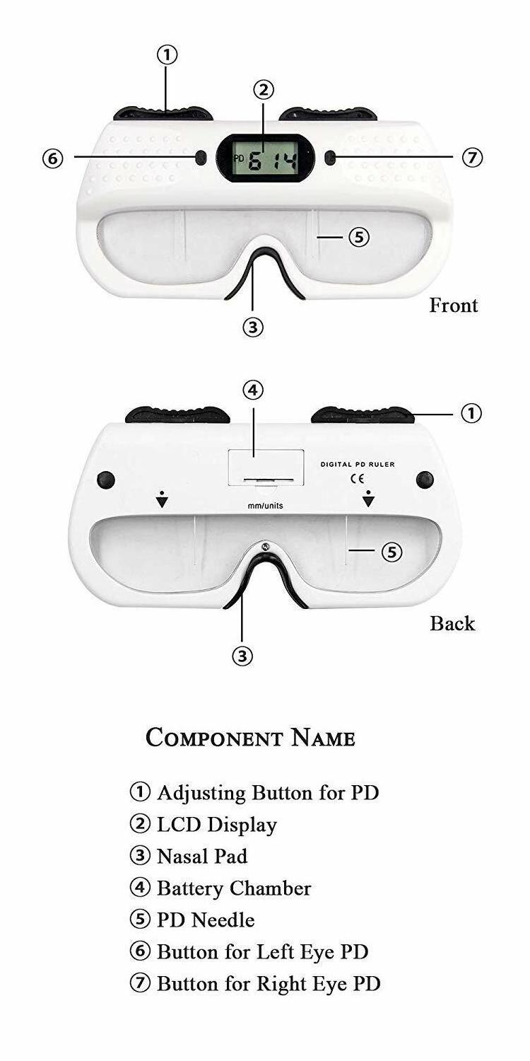 Science  &Surgical Ophthalmic Equipment Digital Pupillometer PD Ruler Pupil Distance Ophthalmology Optometry Equipment ...