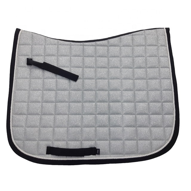 Latest Designed Modern Dressage Saddle Pad with Solid Grey Colored For Horse Racing Uses By Indian Exporters