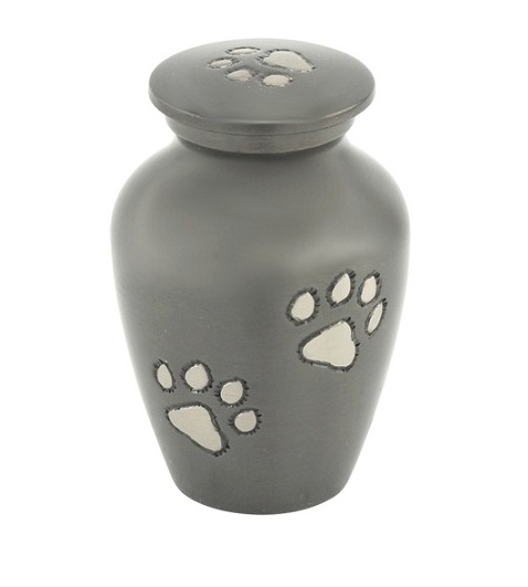 Engraved Paw Prints Brass Classic Slate Pet Keepsake Urn