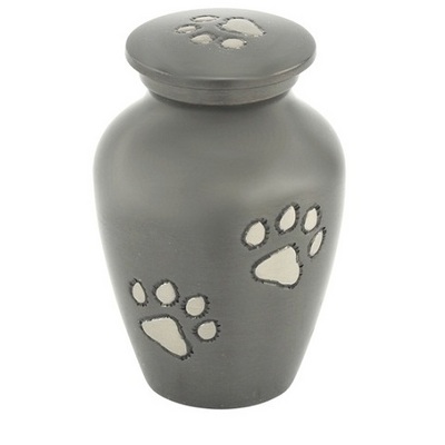 Engraved Paw Prints Brass Classic Slate Pet Keepsake Urn