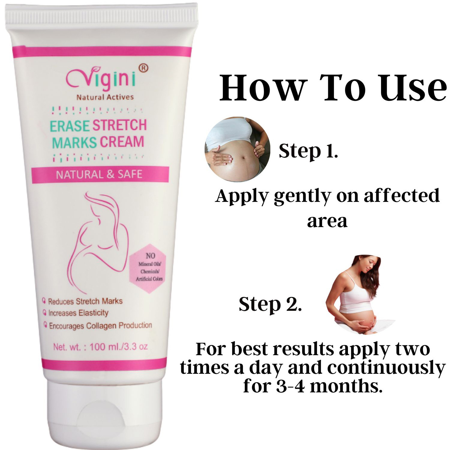 Erase Stretch Marks & Scars Removal Repair Cream during After Pregnancy for Pregnant Belly Gently Massage and Deep Moisturizing