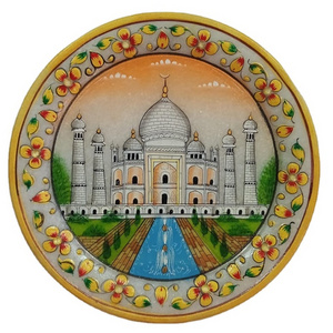 hand made marble wall art taj mahal painting tradition marble painting home decor handcrafted customized design wholesale price