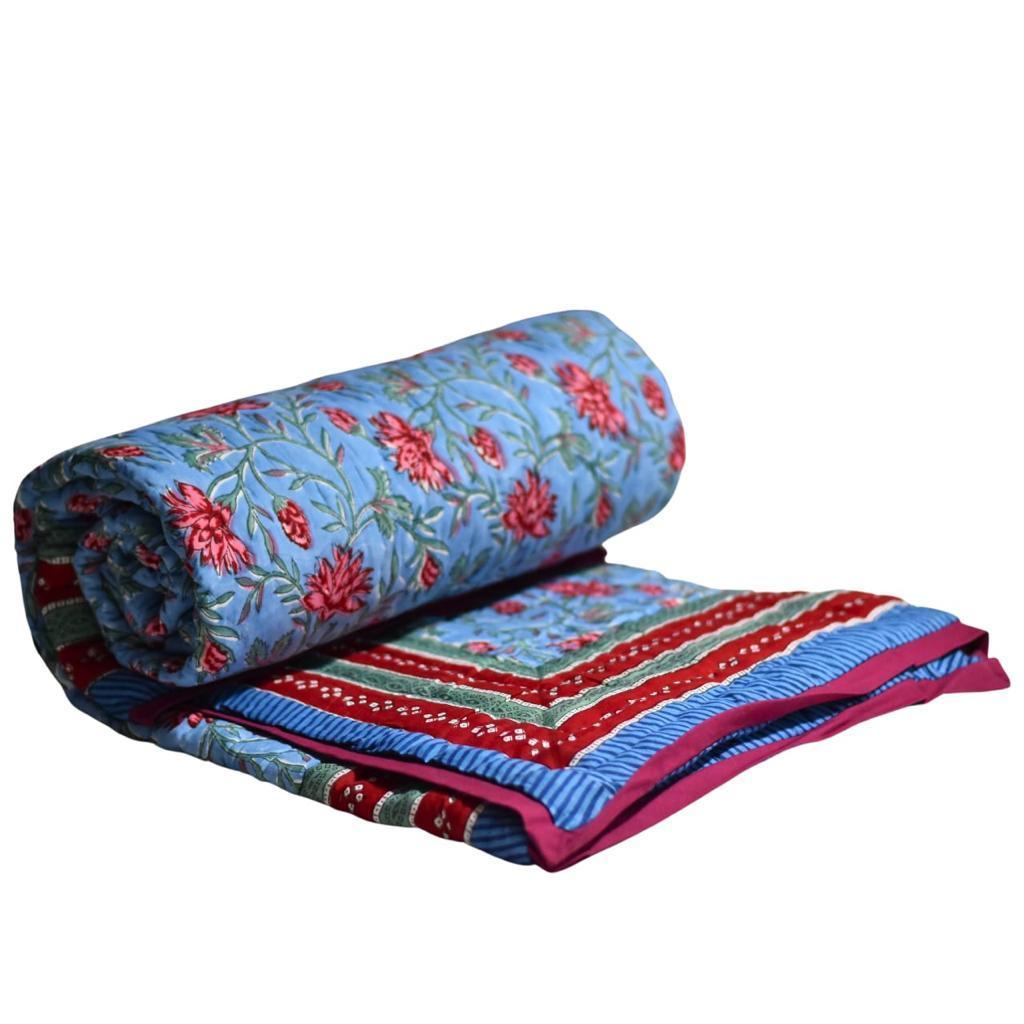 Wholesale Superior Quality Soft Quilt Set Throw Blanket Bedspread Pure Cotton Kantha Quilts for Home Decor At Sale Price