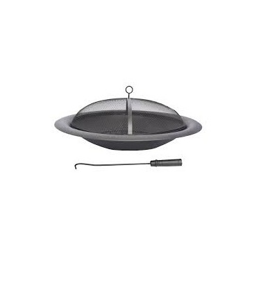 Garden square Steel wood burning 24 In Fire Pit