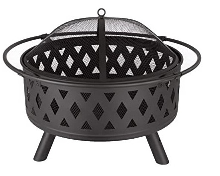 Garden square Steel wood burning 24 In Fire Pit