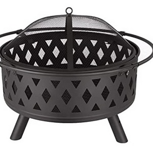 Garden square Steel wood burning 24 In Fire Pit