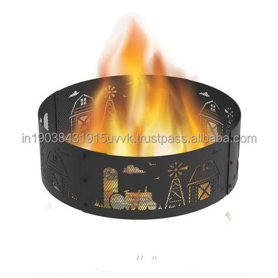 Outdoor Supplies Fire Pot Latest Modern Designing Cutting Desingng New Black antique Fire Pits Fire Covering Portion Iron Pot