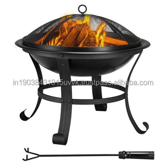 Fine Quality Factory Customized Fire Pit Pot Wood Storage garden Winter Coals Heater Black Matte Coated Decorative Accessory