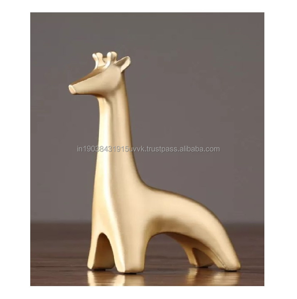 Gold Plated Aluminum Innocent Elephant Solid Kids Toy Sculpture Metal Sculpture For Nesting Coffee Tabletop Display