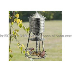 Garden Galvanized Bird Feeder Rustic Birds house Outdoor Garden Decorative Accessories Metal Bird Feeder at Low Prices