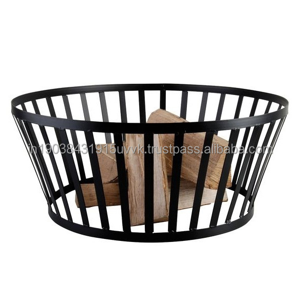 Large Basket Mesh Style Fire Pit Black Coated Elegant Quality Customized Garden Fire Pit For Winters Outdoor Design